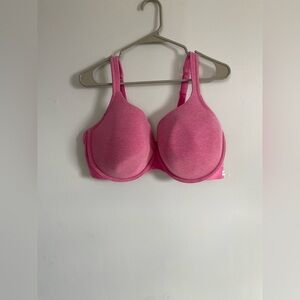Cacique Vibrant Pink lightly lined tshirt bra with underwire size 44DDD